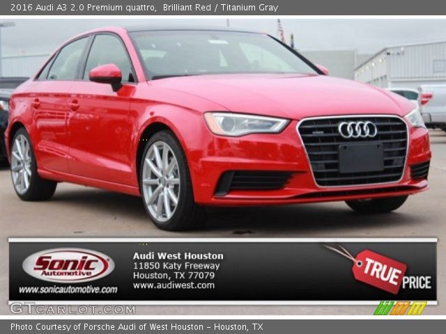 2016 Audi A3 2.0 Premium quattro in Brilliant Red