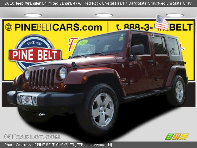 2010 Jeep Wrangler Unlimited Sahara 4x4 in Red Rock Crystal Pearl