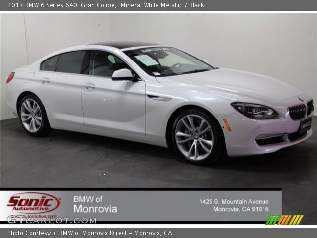 2013 BMW 6 Series 640i Gran Coupe in Mineral White Metallic