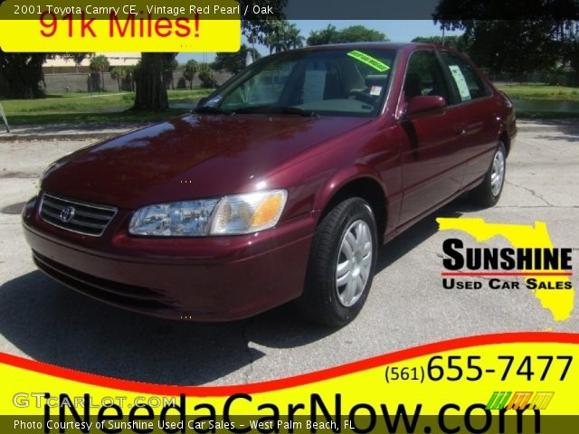2001 Toyota Camry CE in Vintage Red Pearl