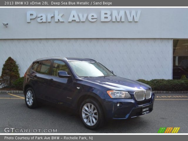 2013 BMW X3 xDrive 28i in Deep Sea Blue Metallic