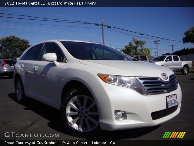 2012 Toyota Venza LE in Blizzard White Pearl