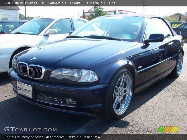 2001 BMW 3 Series 330i Convertible in Orient Blue Metallic