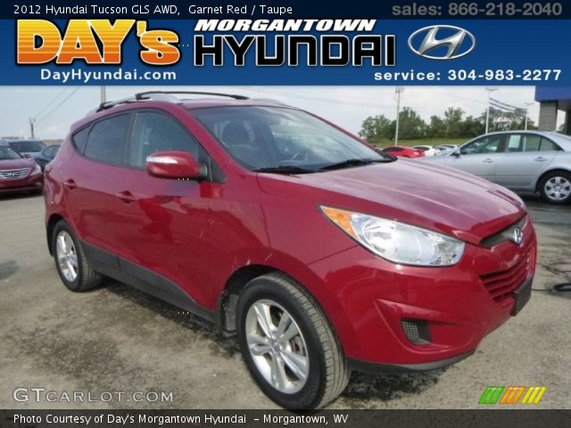 2012 Hyundai Tucson GLS AWD in Garnet Red