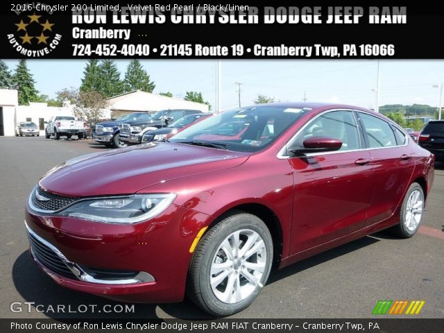 2016 Chrysler 200 Limited in Velvet Red Pearl