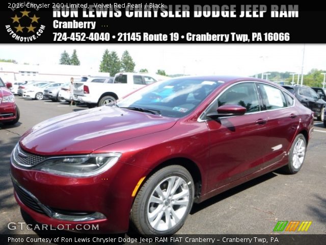 2016 Chrysler 200 Limited in Velvet Red Pearl