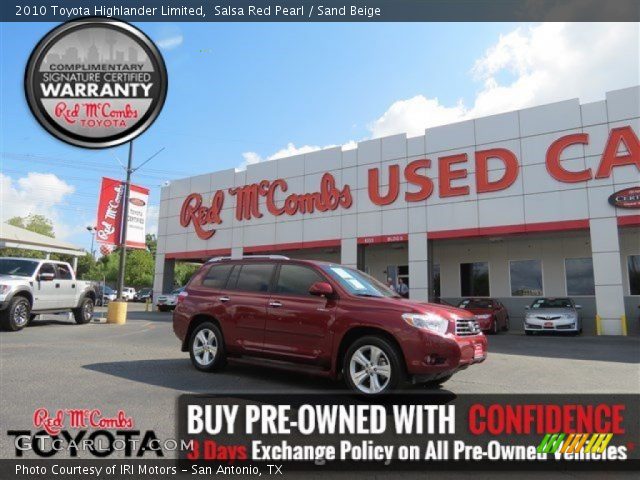 2010 Toyota Highlander Limited in Salsa Red Pearl
