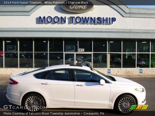 2014 Ford Fusion Titanium in White Platinum
