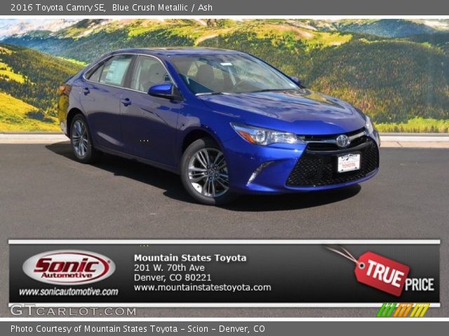 2016 Toyota Camry SE in Blue Crush Metallic