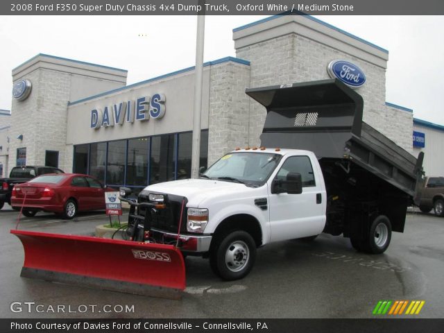 2008 Ford F350 Super Duty Chassis 4x4 Dump Truck in Oxford White