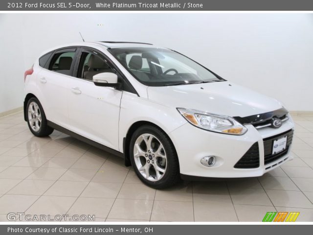 2012 Ford Focus SEL 5-Door in White Platinum Tricoat Metallic