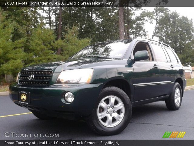2003 Toyota Highlander V6 4WD in Electric Green Mica