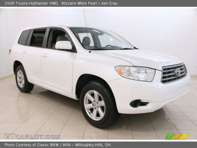 2008 Toyota Highlander 4WD in Blizzard White Pearl
