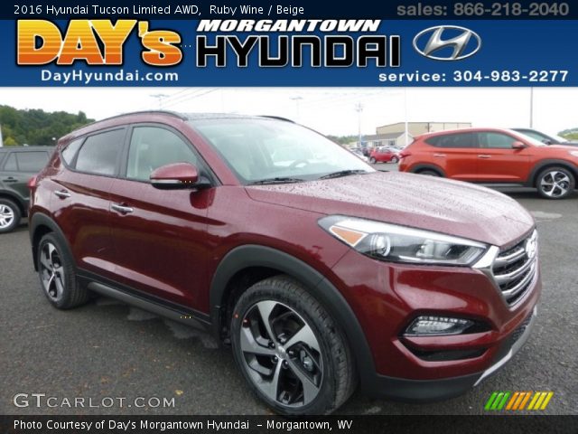 2016 Hyundai Tucson Limited AWD in Ruby Wine