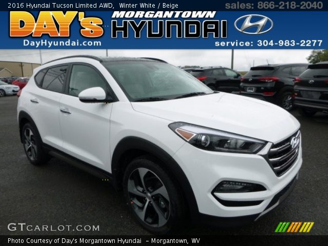 2016 Hyundai Tucson Limited AWD in Winter White