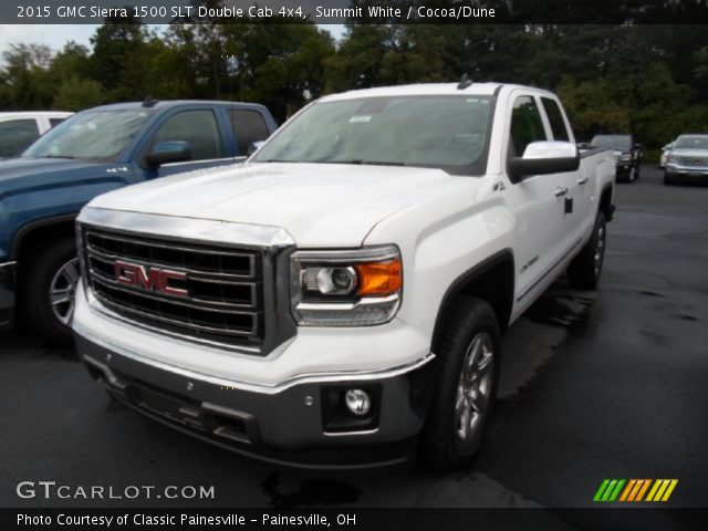 2015 GMC Sierra 1500 SLT Double Cab 4x4 in Summit White
