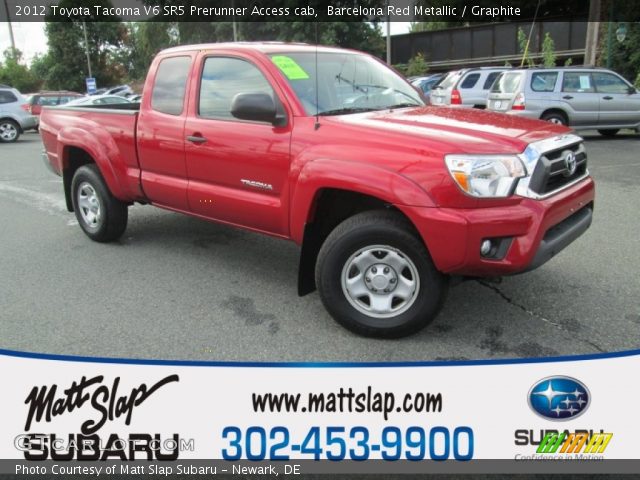 2012 Toyota Tacoma V6 SR5 Prerunner Access cab in Barcelona Red Metallic