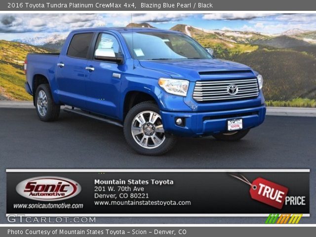 2016 Toyota Tundra Platinum CrewMax 4x4 in Blazing Blue Pearl