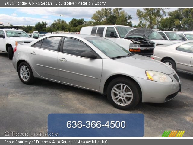 2006 Pontiac G6 V6 Sedan in Liquid Silver Metallic