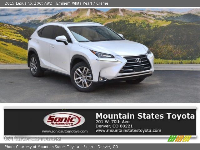 2015 Lexus NX 200t AWD in Eminent White Pearl