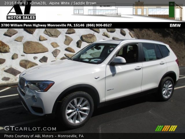 2016 BMW X3 xDrive28i in Alpine White