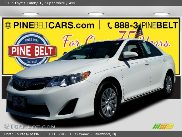 2012 Toyota Camry LE in Super White