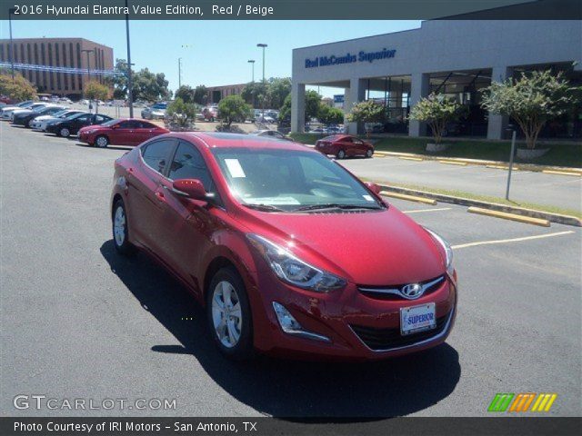 2016 Hyundai Elantra Value Edition in Red