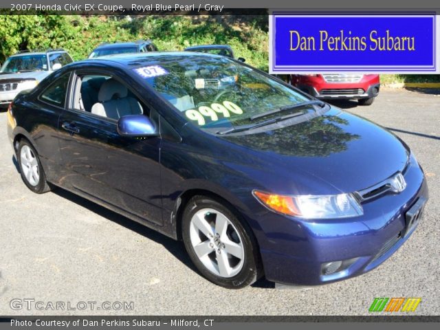 2007 Honda Civic EX Coupe in Royal Blue Pearl