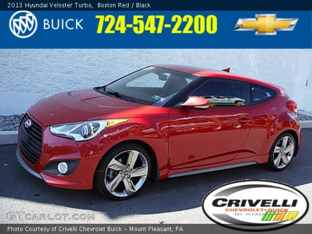 2013 Hyundai Veloster Turbo in Boston Red