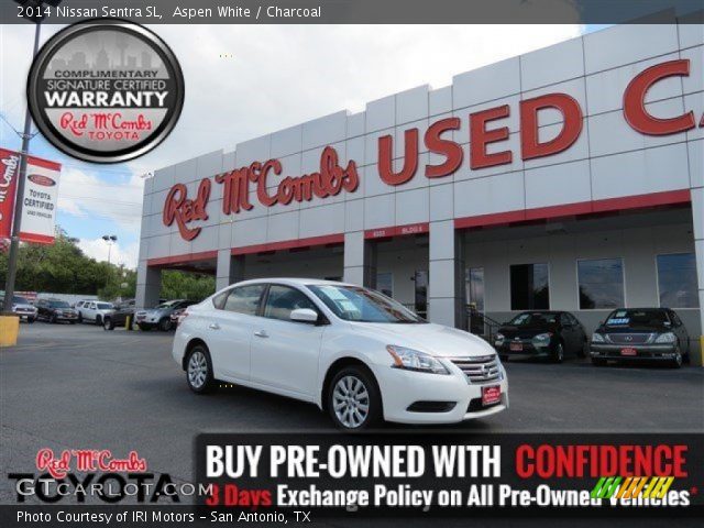 2014 Nissan Sentra SL in Aspen White