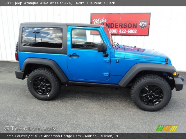 2016 Jeep Wrangler Willys Wheeler 4x4 in Hydro Blue Pearl