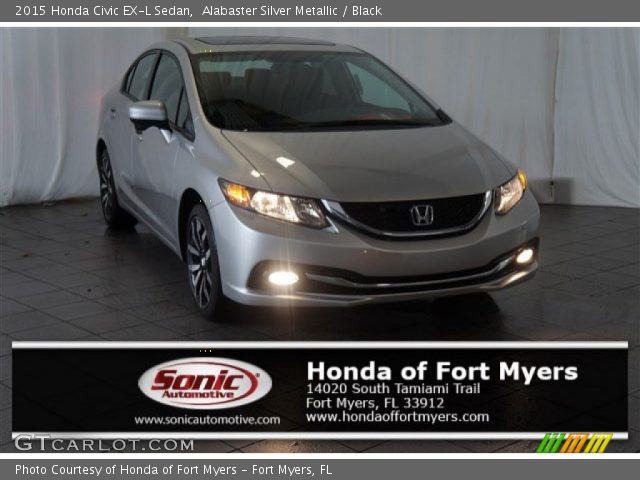 2015 Honda Civic EX-L Sedan in Alabaster Silver Metallic