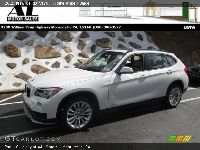 2015 BMW X1 xDrive28i in Alpine White