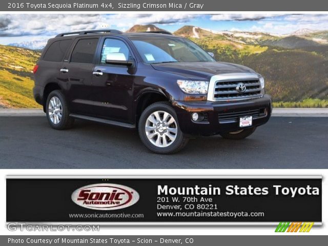 2016 Toyota Sequoia Platinum 4x4 in Sizzling Crimson Mica