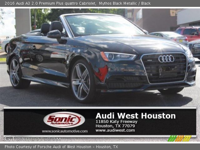 2016 Audi A3 2.0 Premium Plus quattro Cabriolet in Mythos Black Metallic