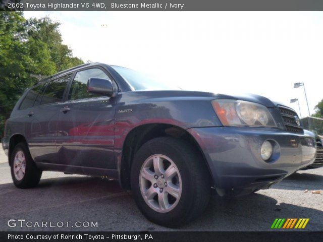 2002 Toyota Highlander V6 4WD in Bluestone Metallic