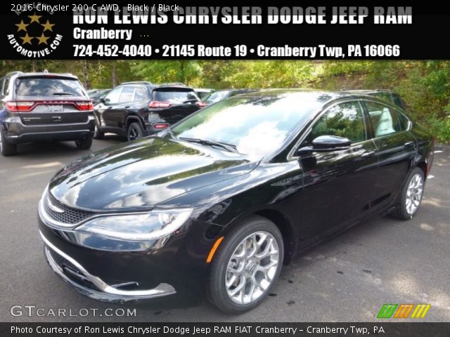 2016 Chrysler 200 C AWD in Black