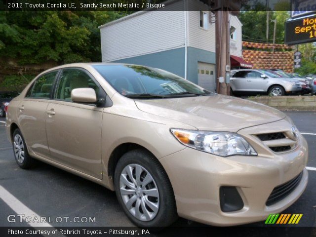 2012 Toyota Corolla LE in Sandy Beach Metallic