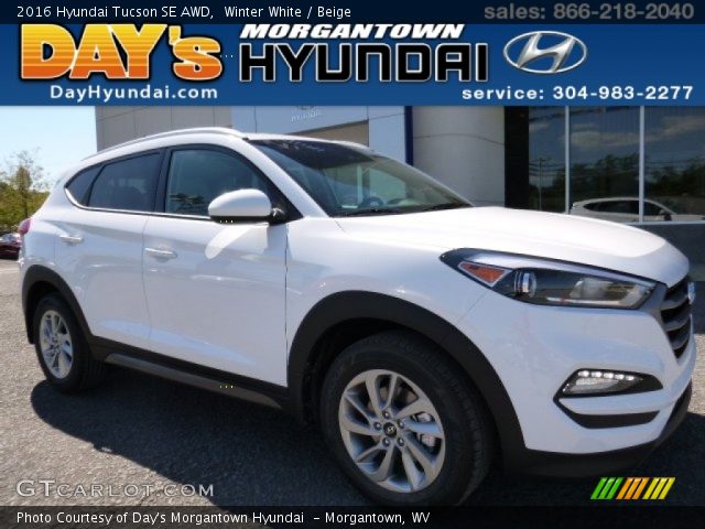 2016 Hyundai Tucson SE AWD in Winter White