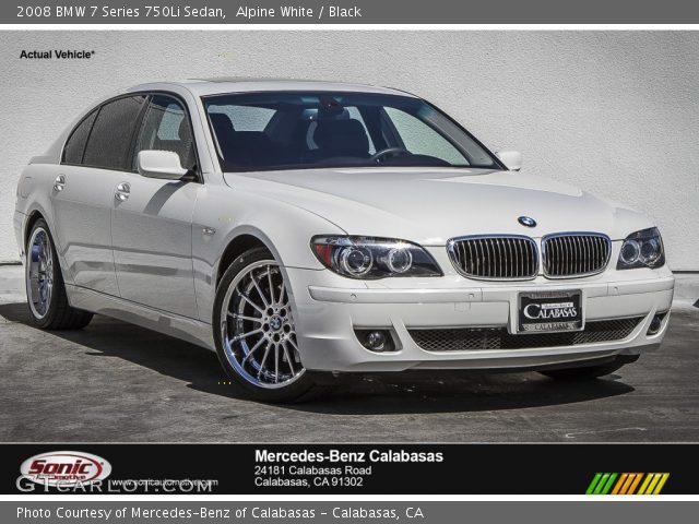 2008 BMW 7 Series 750Li Sedan in Alpine White