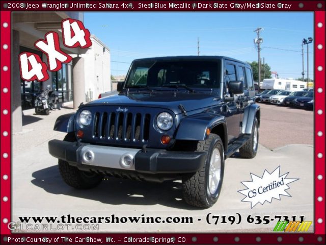 2008 Jeep Wrangler Unlimited Sahara 4x4 in Steel Blue Metallic