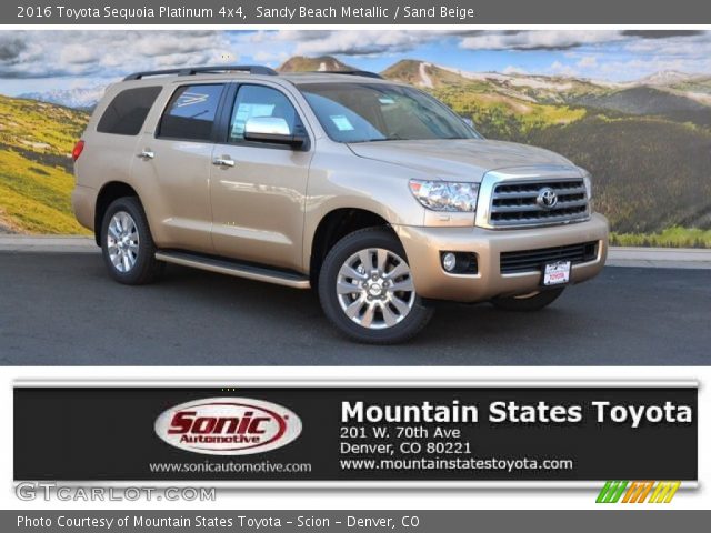 2016 Toyota Sequoia Platinum 4x4 in Sandy Beach Metallic