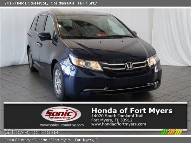 2016 Honda Odyssey SE in Obsidian Blue Pearl