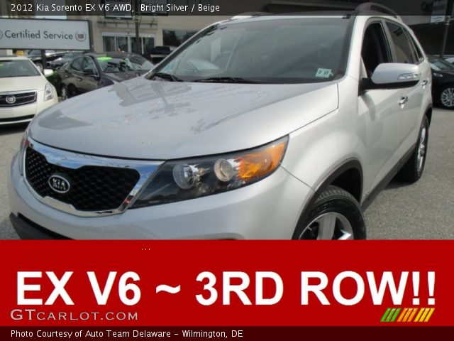 2012 Kia Sorento EX V6 AWD in Bright Silver