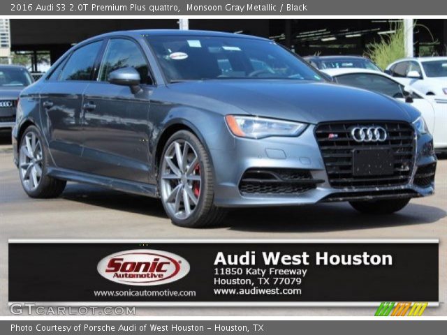 2016 Audi S3 2.0T Premium Plus quattro in Monsoon Gray Metallic