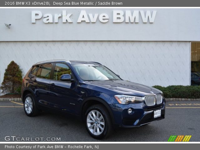 2016 BMW X3 xDrive28i in Deep Sea Blue Metallic
