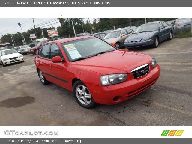 2003 Hyundai Elantra GT Hatchback in Rally Red