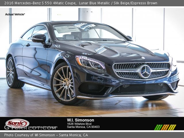 2016 Mercedes-Benz S 550 4Matic Coupe in Lunar Blue Metallic