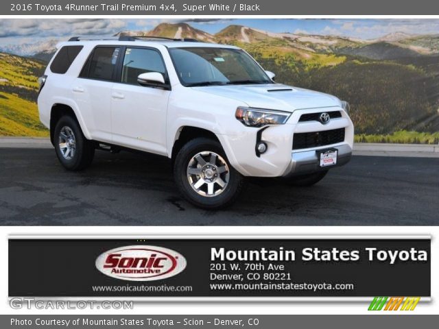 2016 Toyota 4Runner Trail Premium 4x4 in Super White