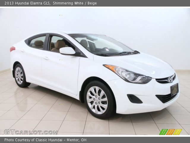 2013 Hyundai Elantra GLS in Shimmering White